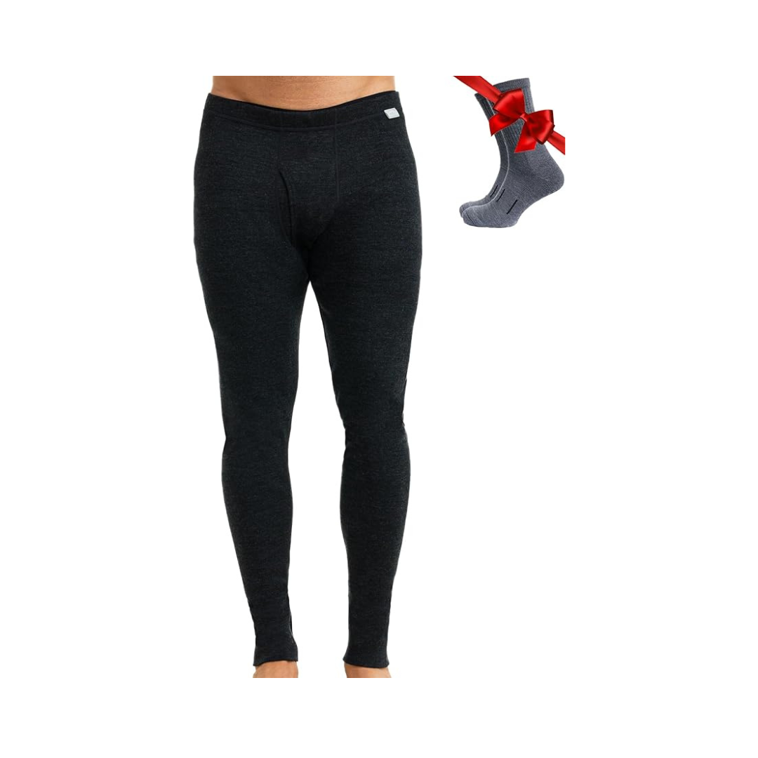 Merino Wool Base Layer Mens Bottom Pants 100% Merino Wool