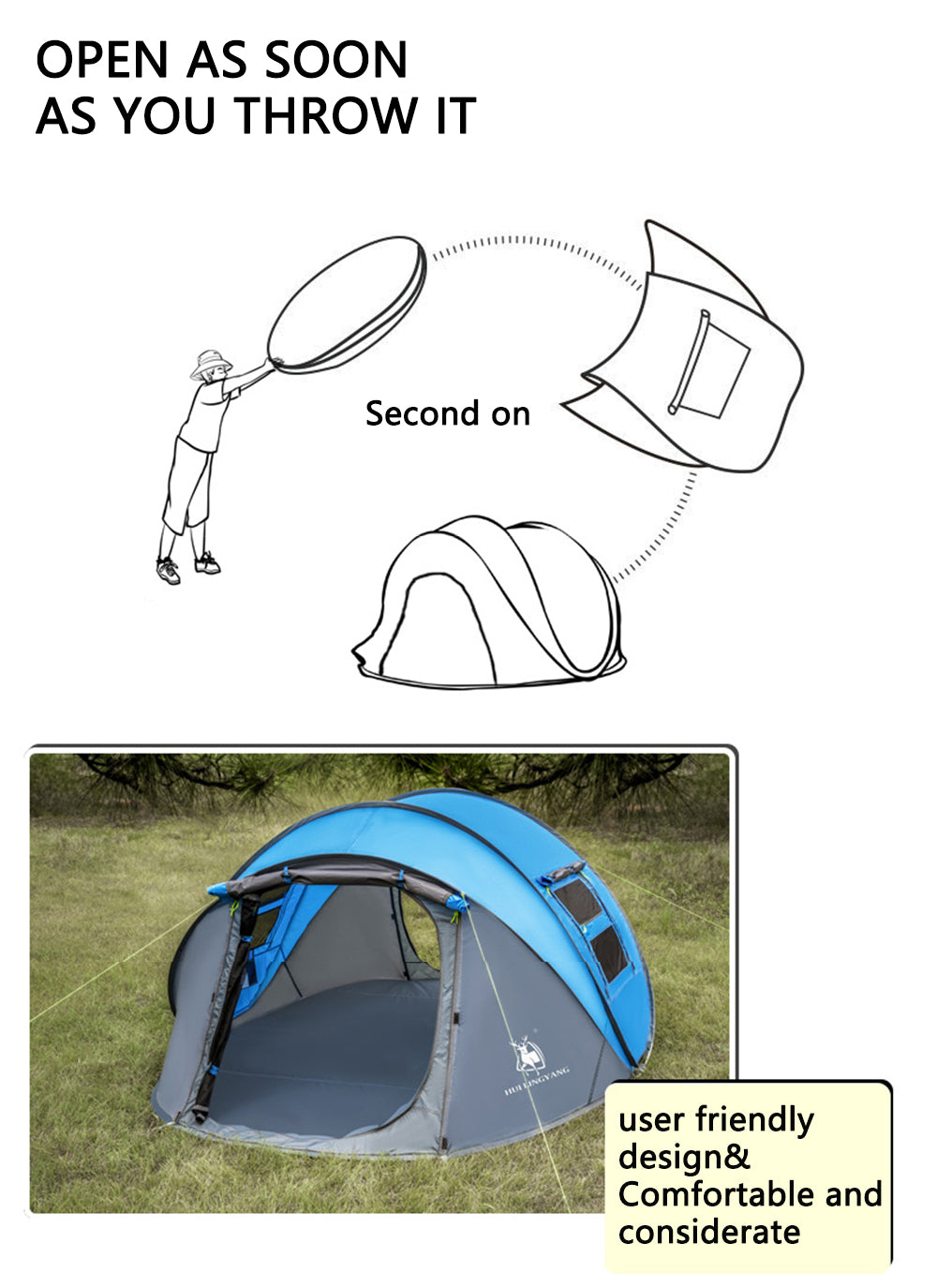 Automatic Instant Popup Camping Tent
