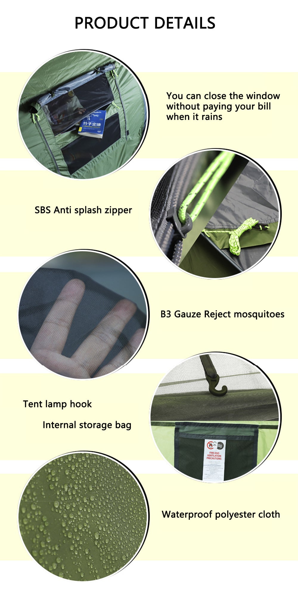 Automatic Instant Popup Camping Tent